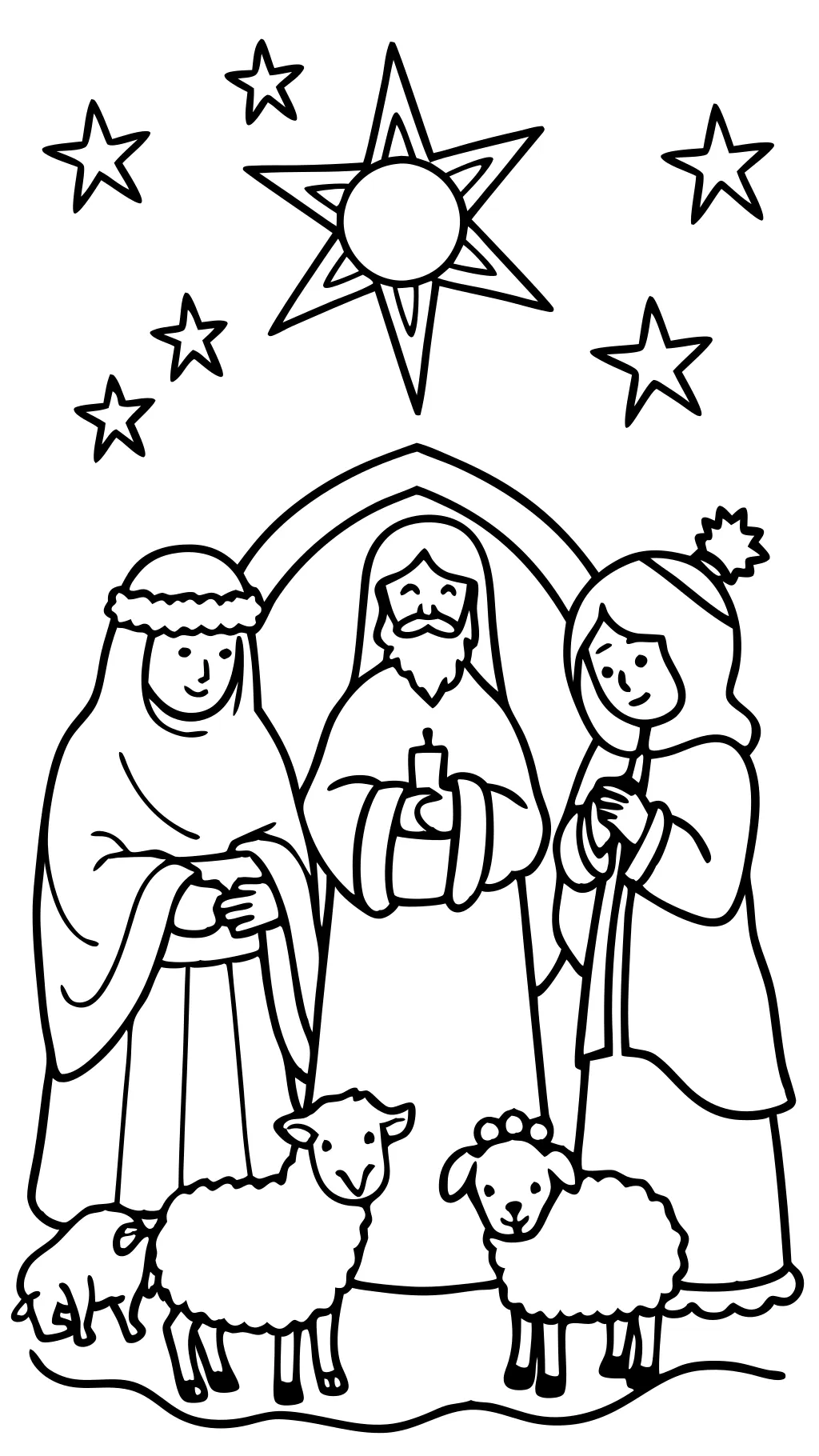 free printable nativity coloring pages